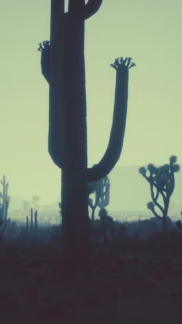 un cactus saguaro en el desierto