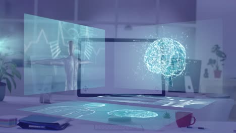 animación del procesamiento de datos científicos por computadora