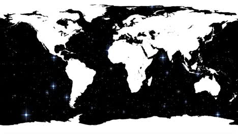 world map against blue shimmering background