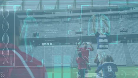 Animation-of-human-body-data-and-statistics-over-two-multi-ethnic-rugby-teams-playing-rugby