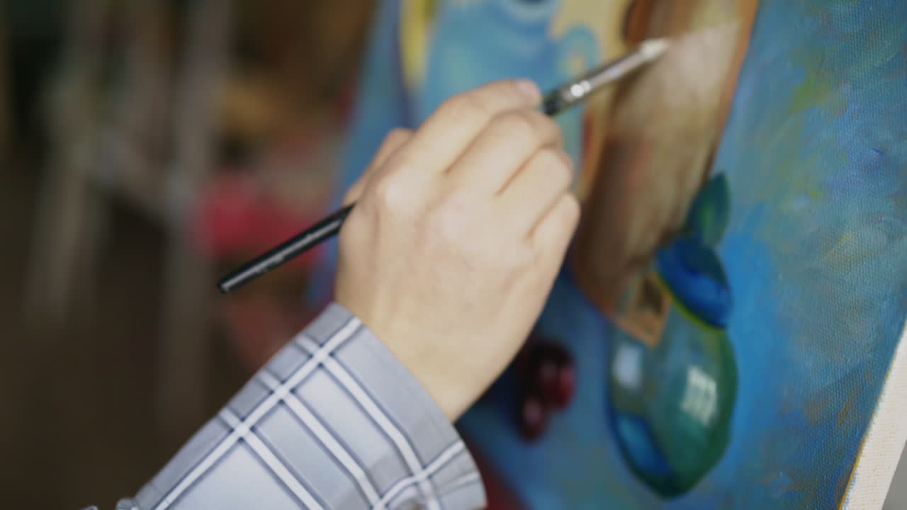 Artist Painting a Still Life