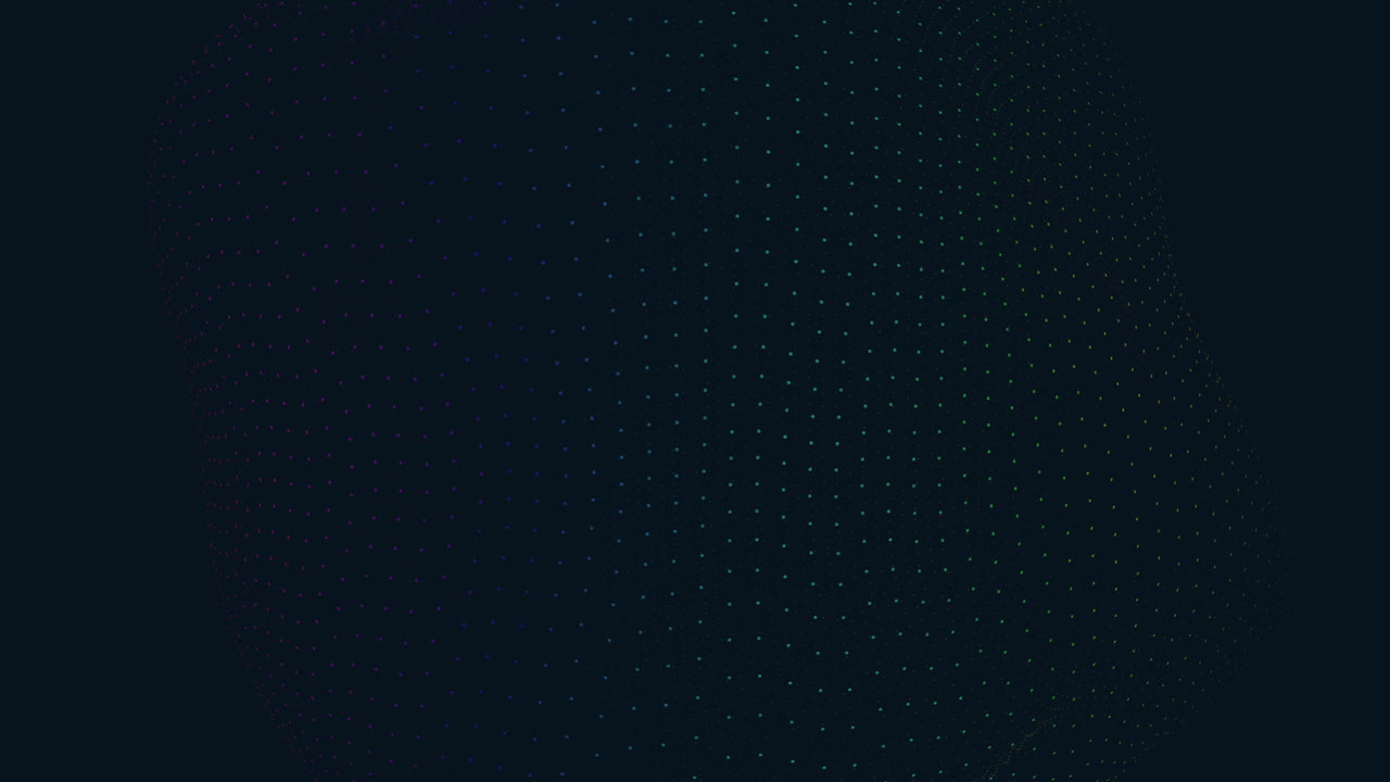 Dynamic spiral of dots movement and flow in a circular pattern