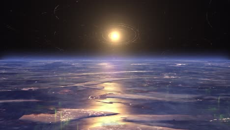 Alien-Planet-Surface-Horizon-with-Auroras