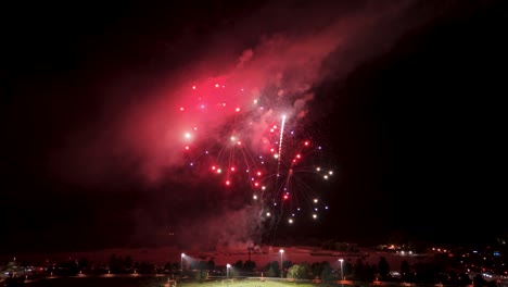 colorful fireworks were displayed in the sky as part of the 4th of july celebration - static shot