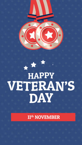 an animation of hand drawn veterans day instagram story set