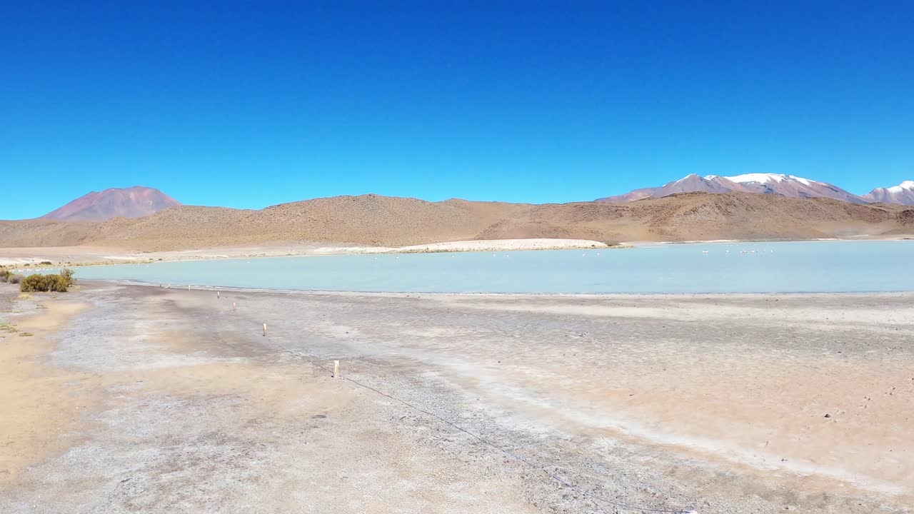 볼리비아의 라구나 루트, 모래 사막 형성 및 염수 호수 라군, 안데스 코르디예라, 알티플라노를 따라 여행 목적지
