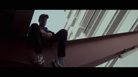 urban portrait of a young man