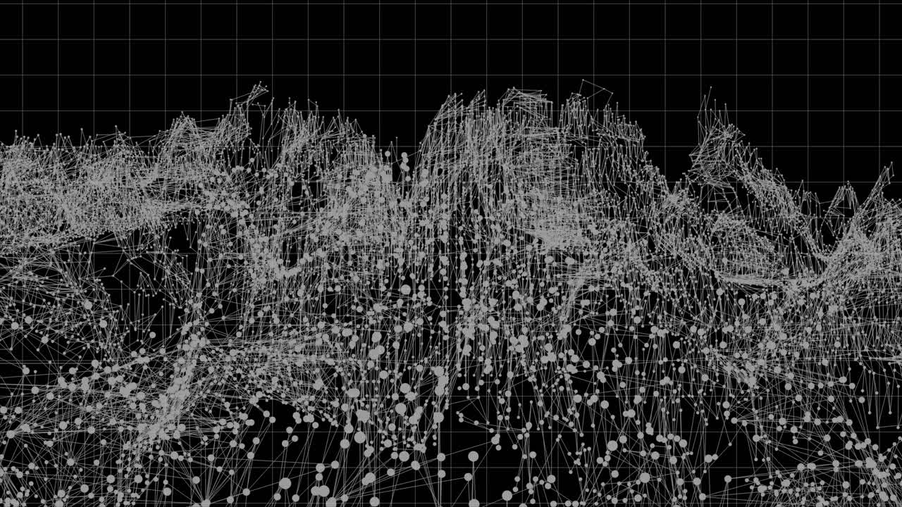 Futuristic robotic digital mapping visualisation of landscape terrain