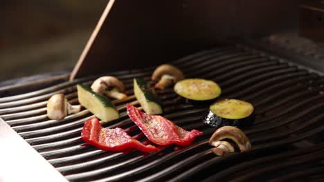 grilled vegetables on a barbecue grill