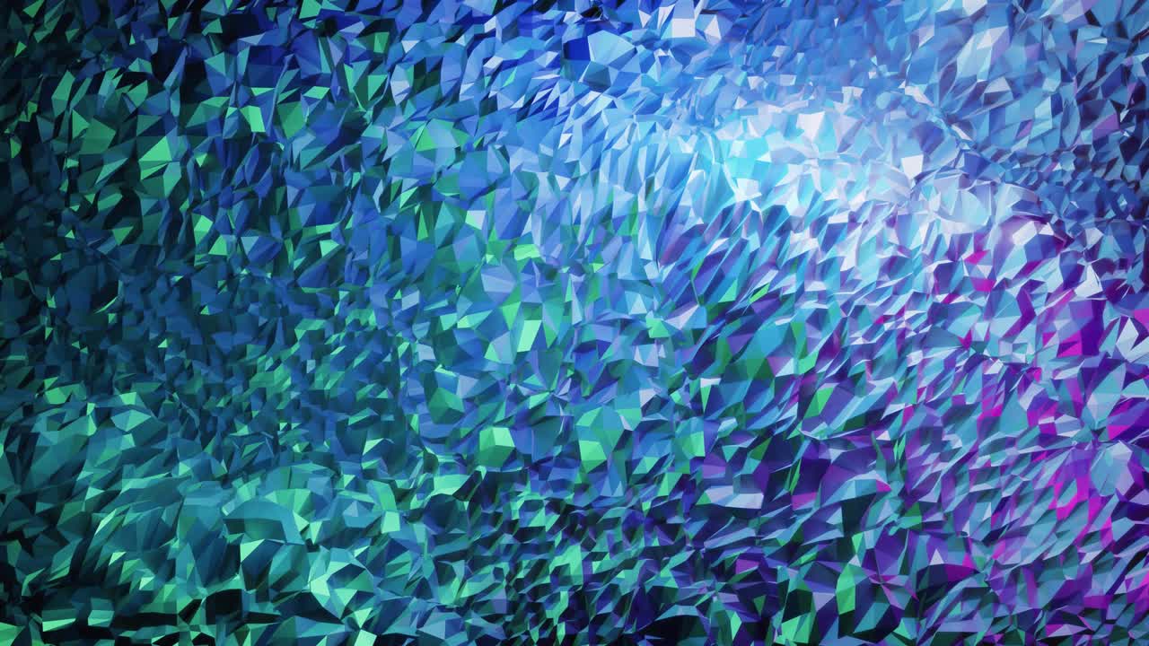 stylish creative abstract low poly background in 4k. Abstract waves move on glossy surface in loop. Smooth soft seamless animation. Simple minimalistic geometric bg.