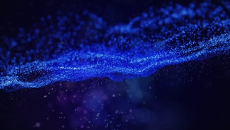 animation of glowing blue particles