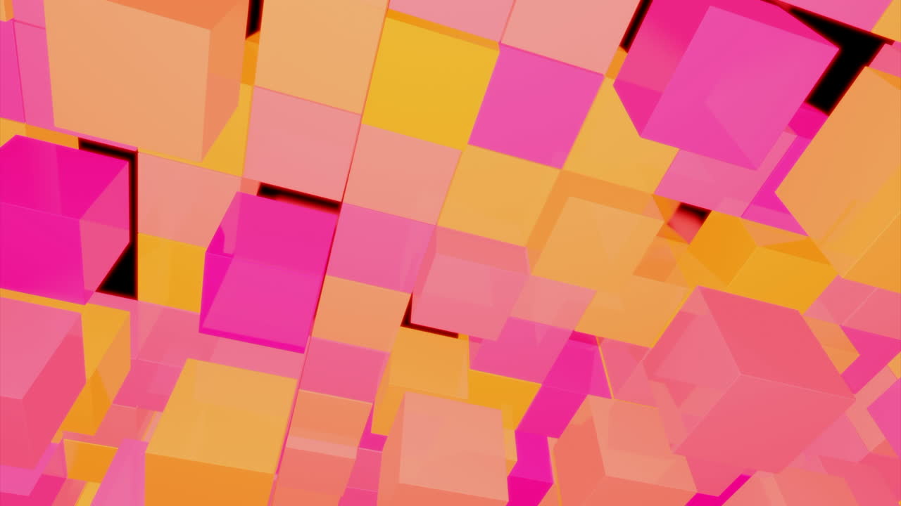 cubos 3d abstractos y coloridos