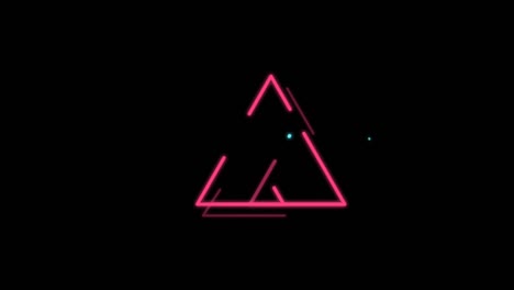 animación de forma geométrica colorida aislada sobre un fondo negro.