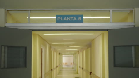 hospital corridor on floor 5