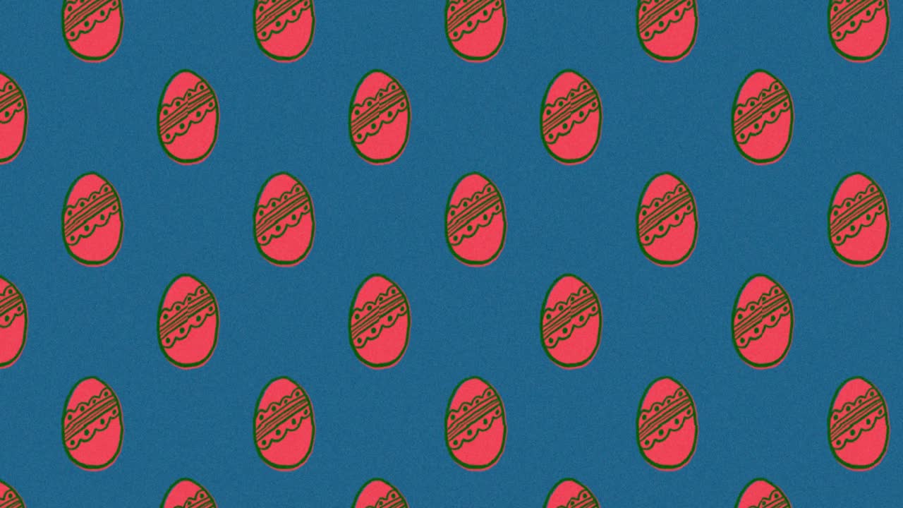 Cute Easter Egg Pattern animation 4k