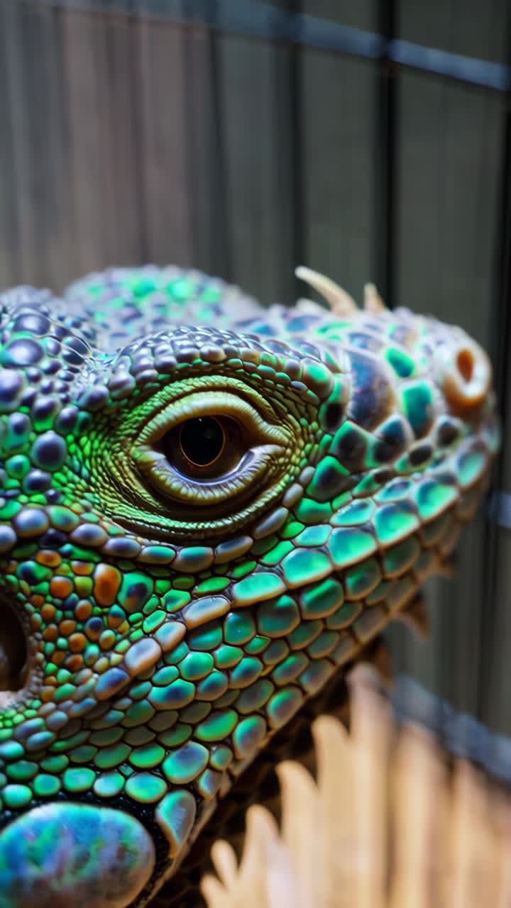Close-up of an Iguana's Head