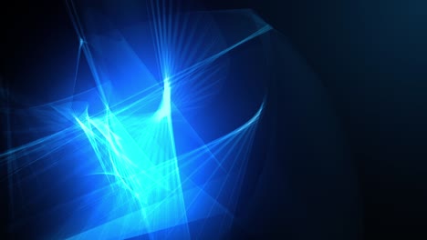 Abstract background with wavy blue color lines with copy space. Futuristic Colorful Curved Mesh Lines Motion Background. 4K 3D seamless loop animation ripples on surface from blue neon lines texture.