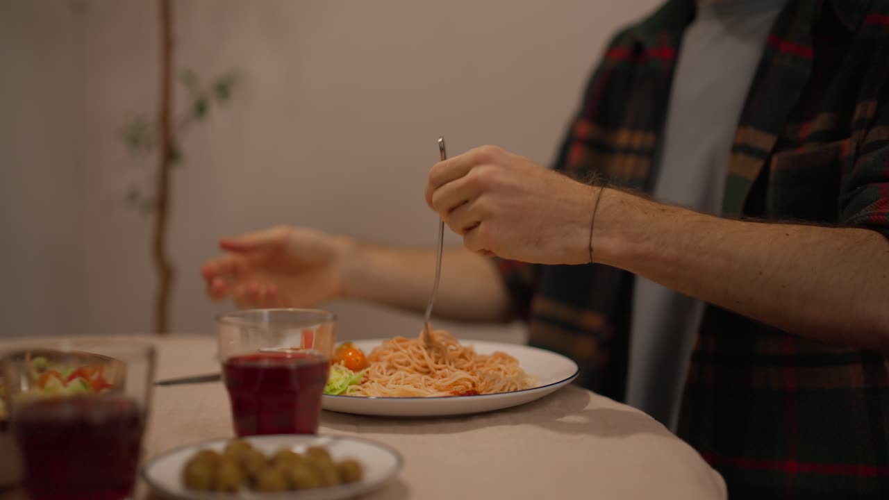 Dinner with Spaghetti