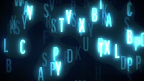 cool neon random alphabets typographies [loop]