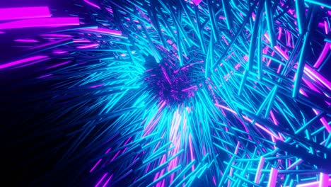 vibrant neon abstract light structures