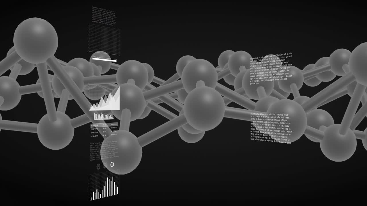 Overlay reveal starting camera pulling back, lattice centering and HUD charts fading, showing data