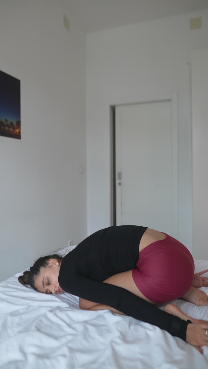 Yoga Poses on a Bed