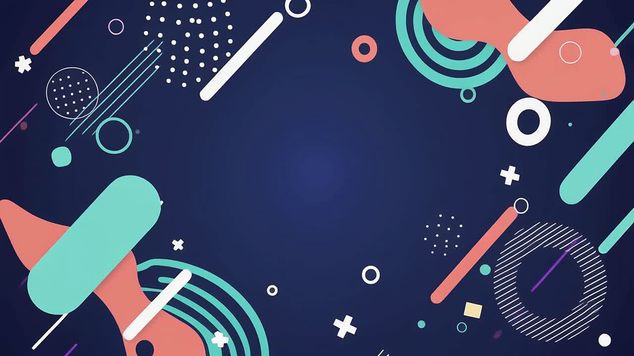 Dynamic Animated Background with Colorful Geometric Shapes