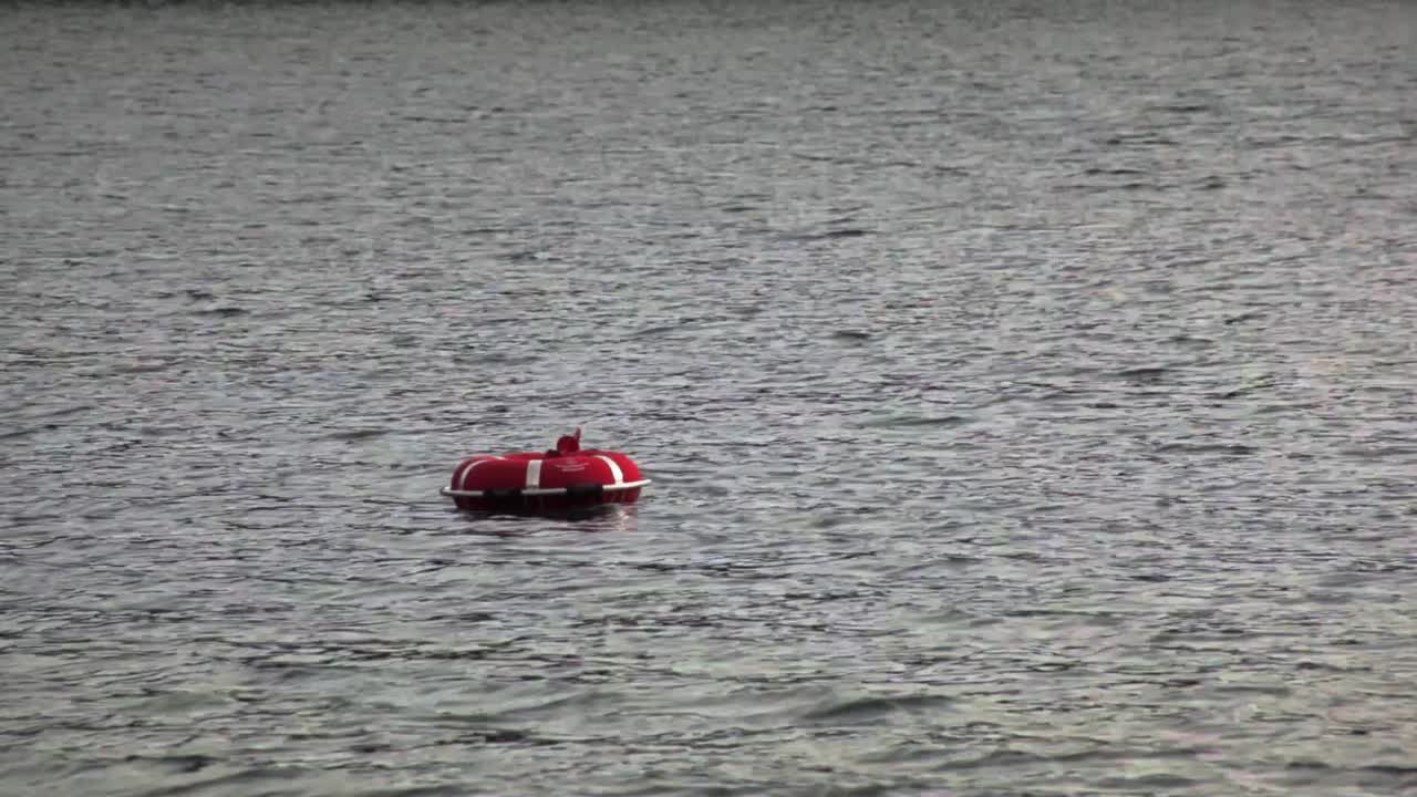 Buoy floating in the diving zone