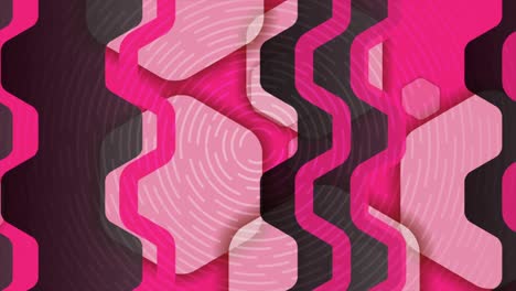 retro geometric abstract black and pink tech motion background