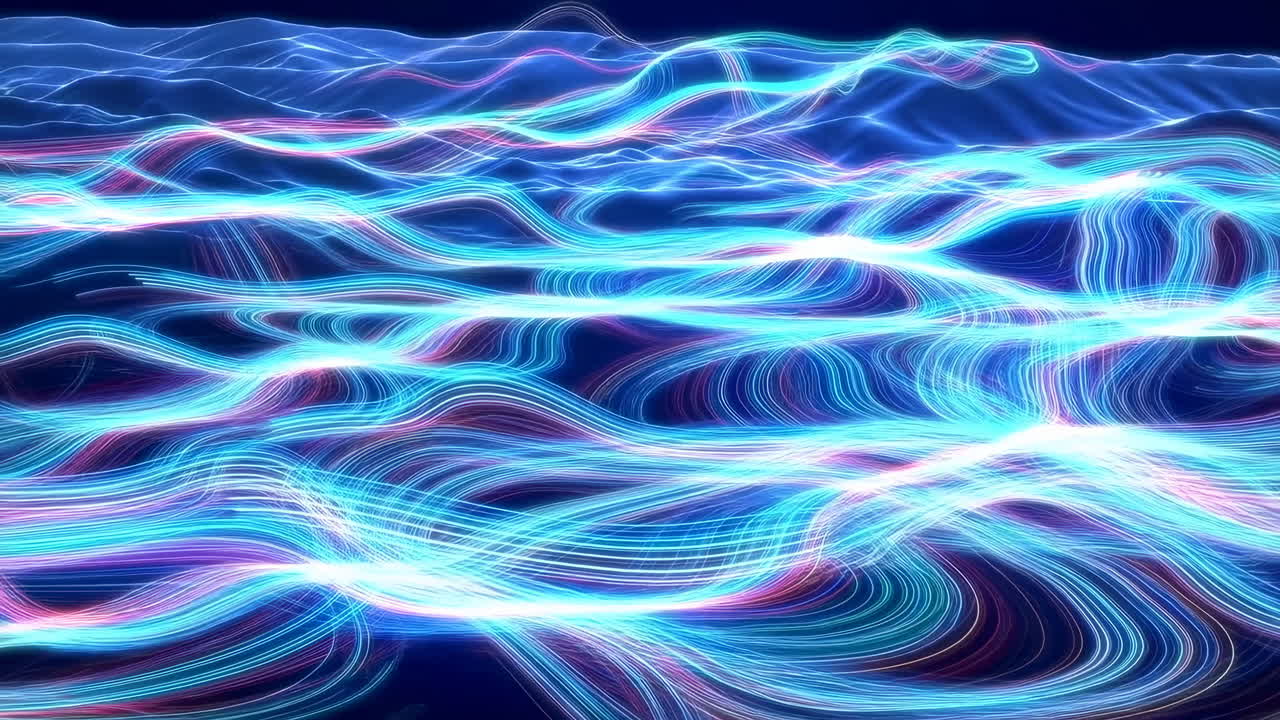 Dynamic Flow of Colorful Glowing Abstract Lines