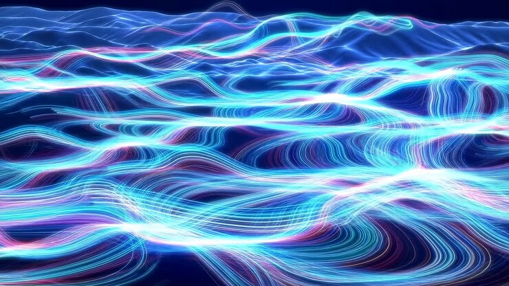 Dynamic Flow of Colorful Glowing Abstract Lines