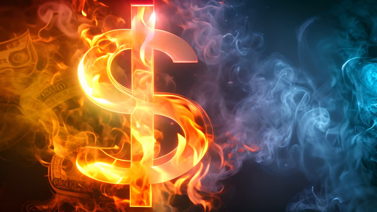 Burning Dollar Sign