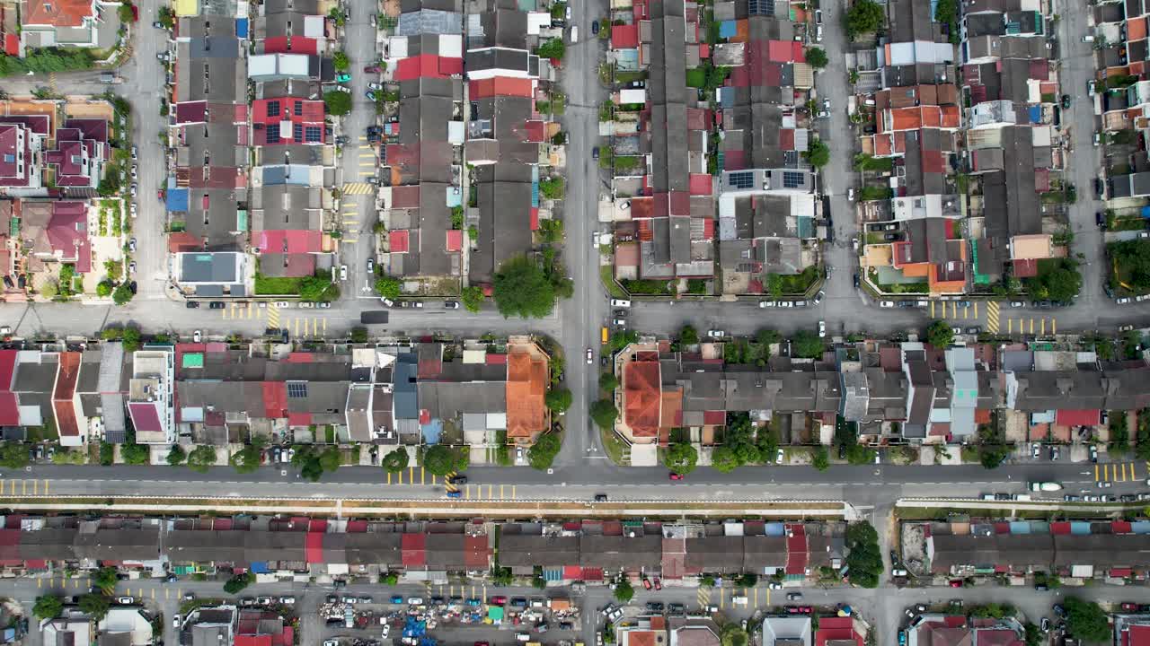 주거 구역 의 공중 전망