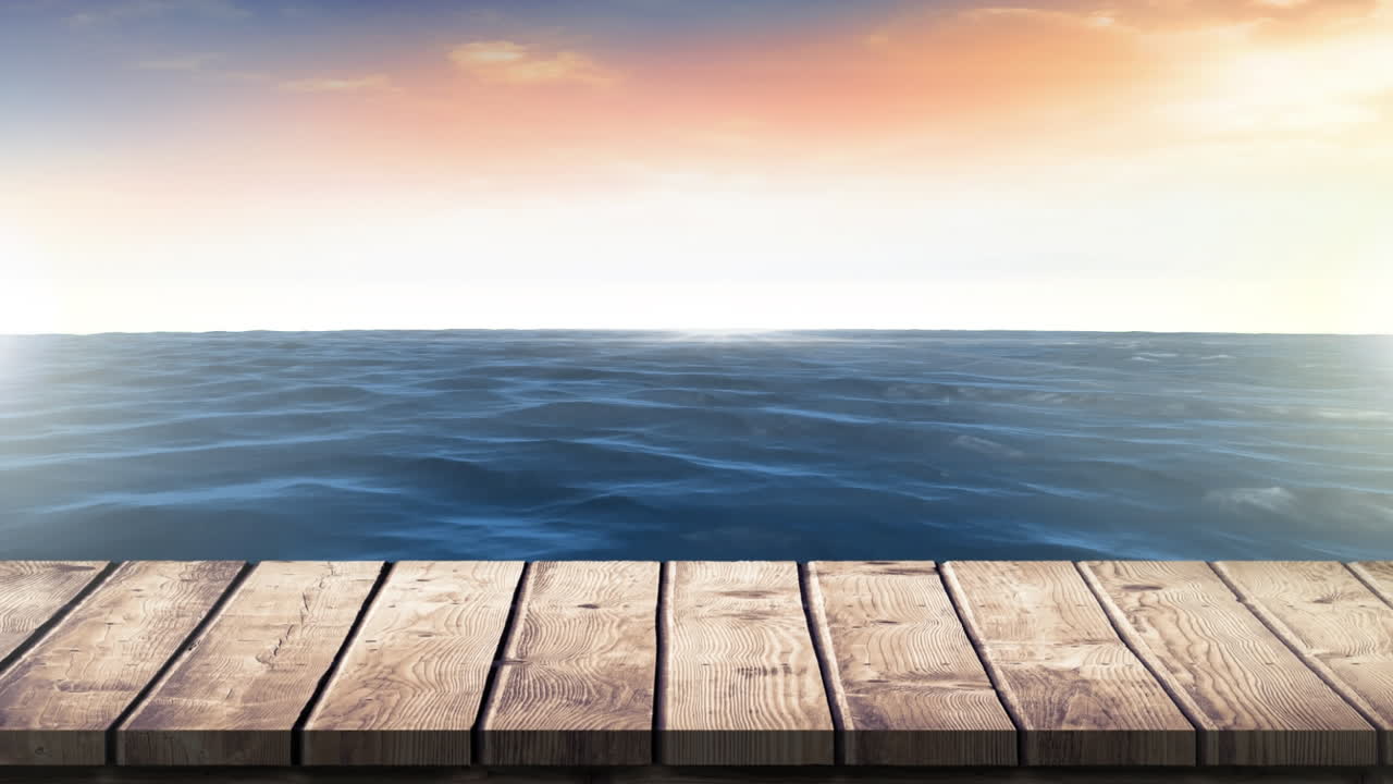 평온한 바다와 하늘