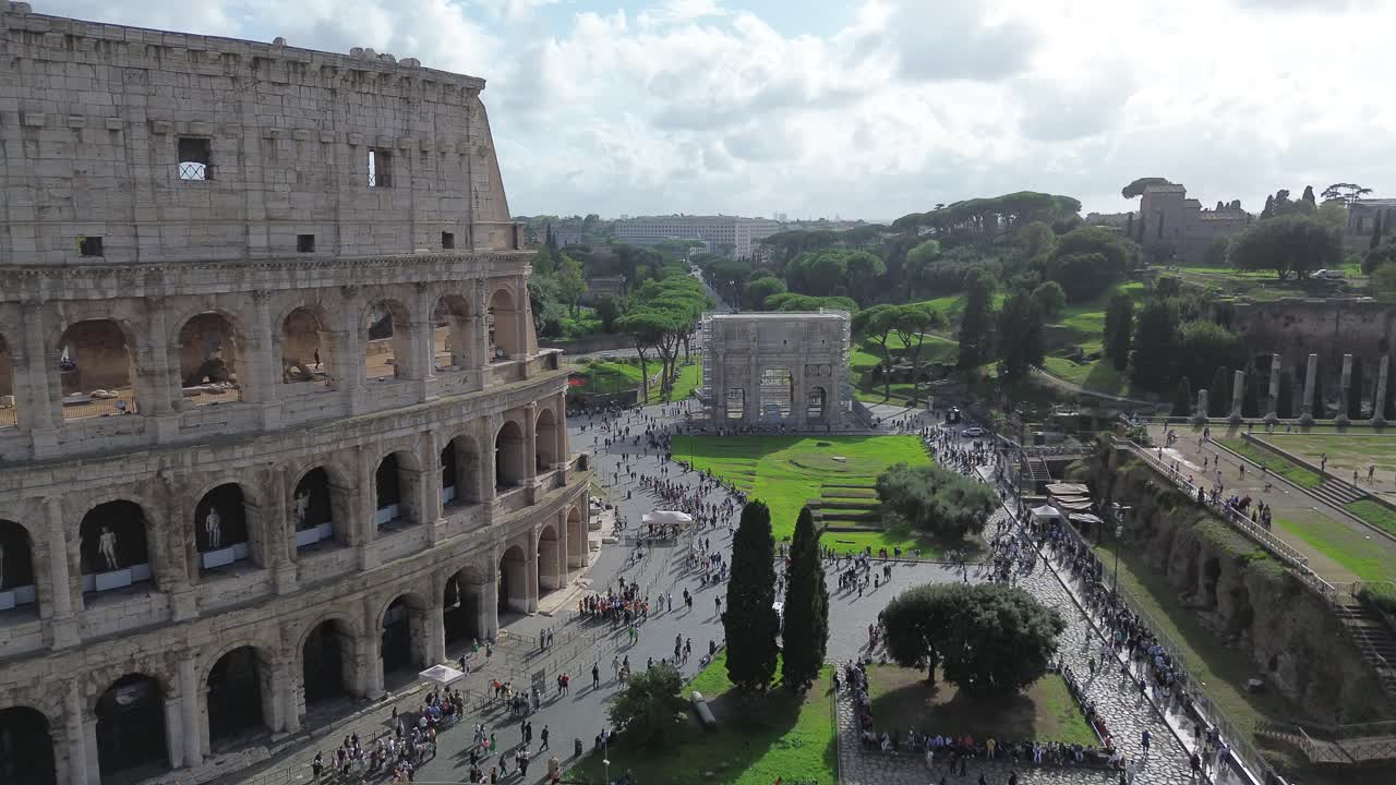 View of the Colosseum from above