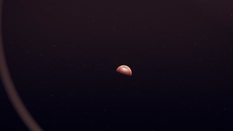medio iluminado planeta rojo marte - animación