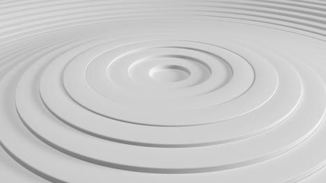 white minimalism abstract pattern of circles with the effect of displacement. white clean rings animation. abstract background for business presentation. seamless loop 4k