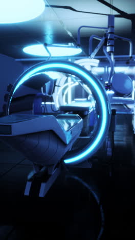 futuristic medical scanner room