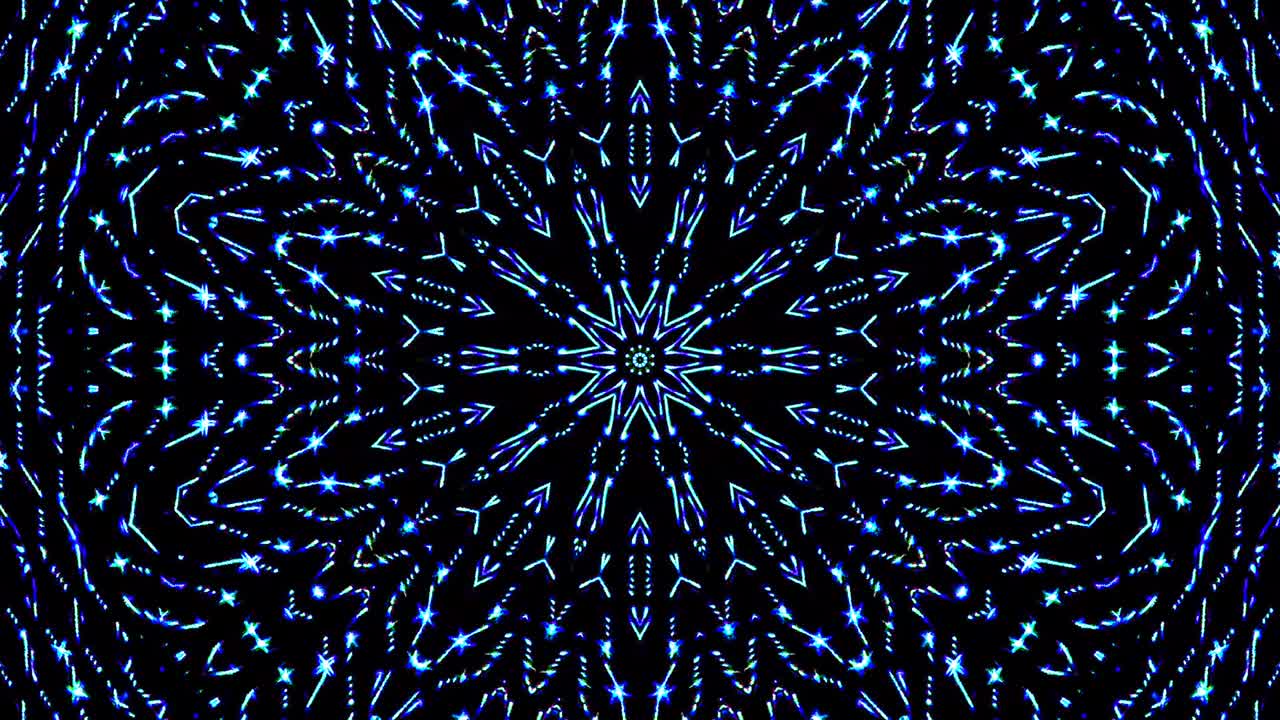 luz abstracta brillante que gobierna el color azul, caleidoscopio