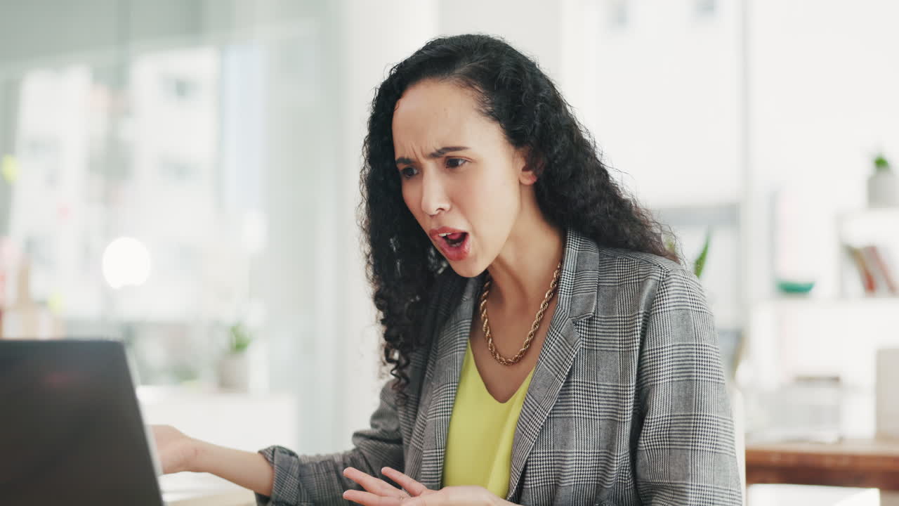 Angry conversation, video call