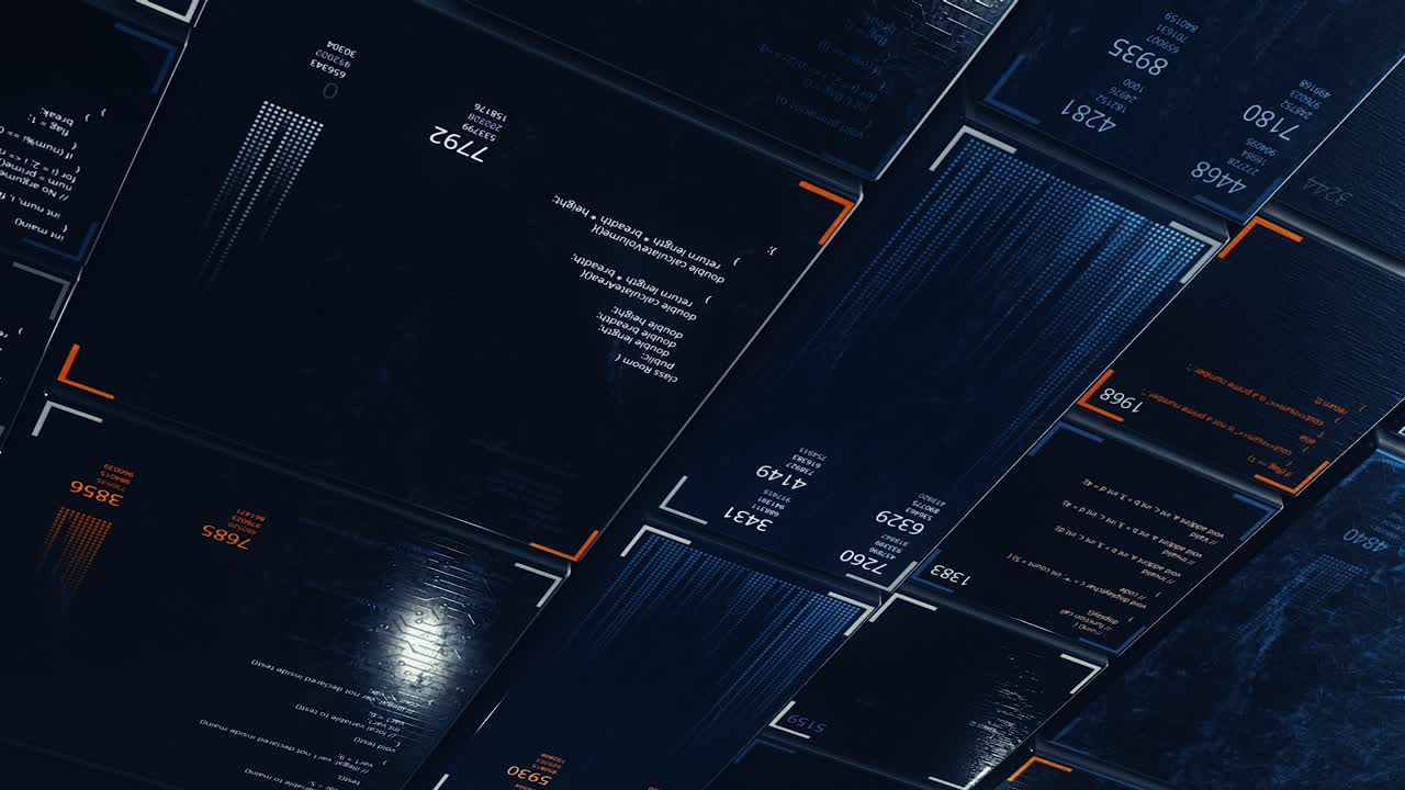 Futuristic Digital Interface Display