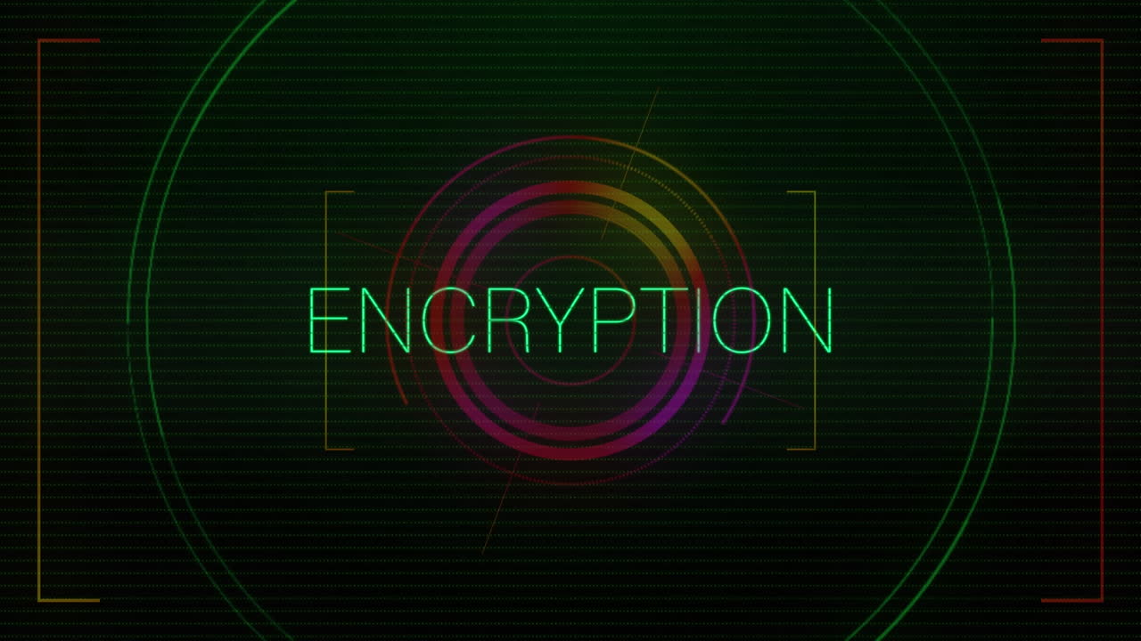 Animation of encryption text over circles