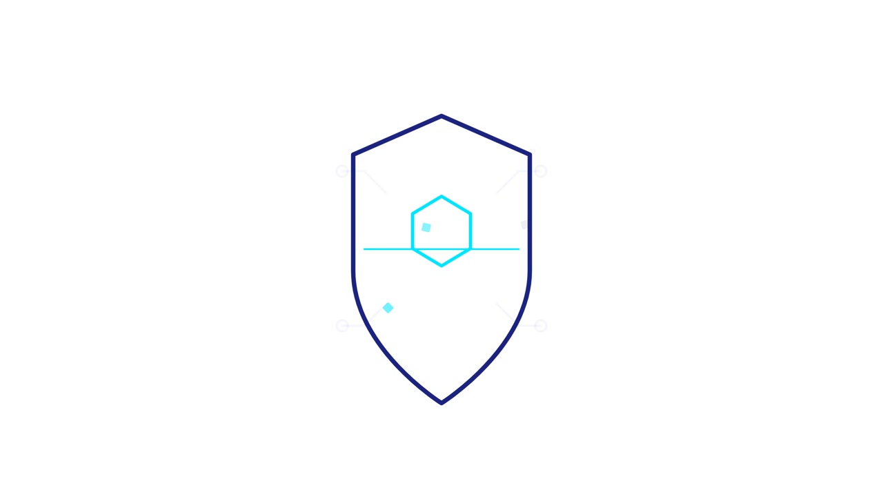 Digital Shield Icon Animation with Scanning Effect