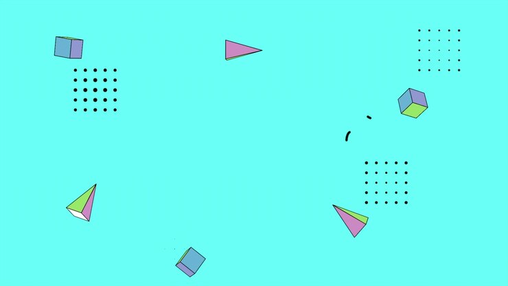 Modern style pattern with geometric cubes and triangles