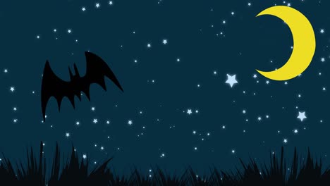 Animation-of-flying-bat-over-night-sky