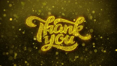 thank you golden glitter graphic design