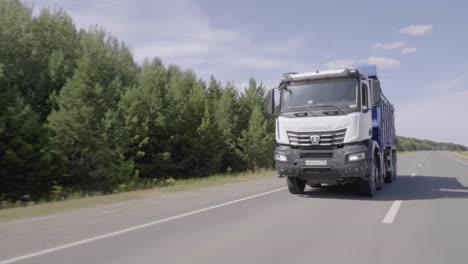 truck driving on highway