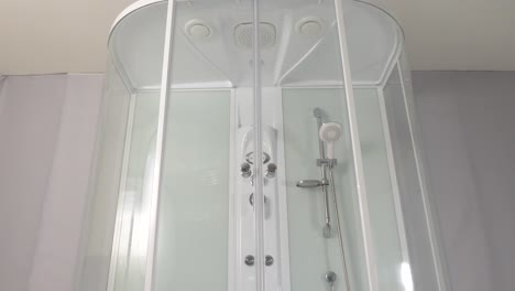 modern white glass shower enclosure