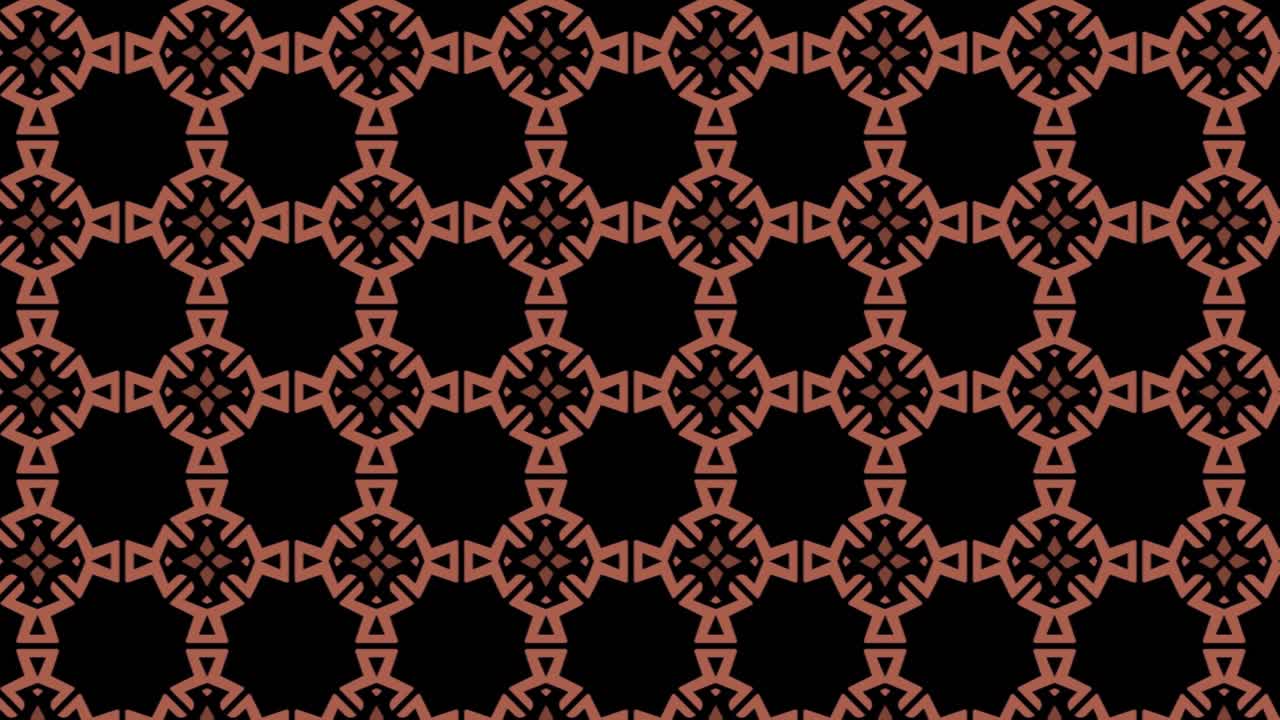 Graphic design in geometric format with digital pattern in panning motion