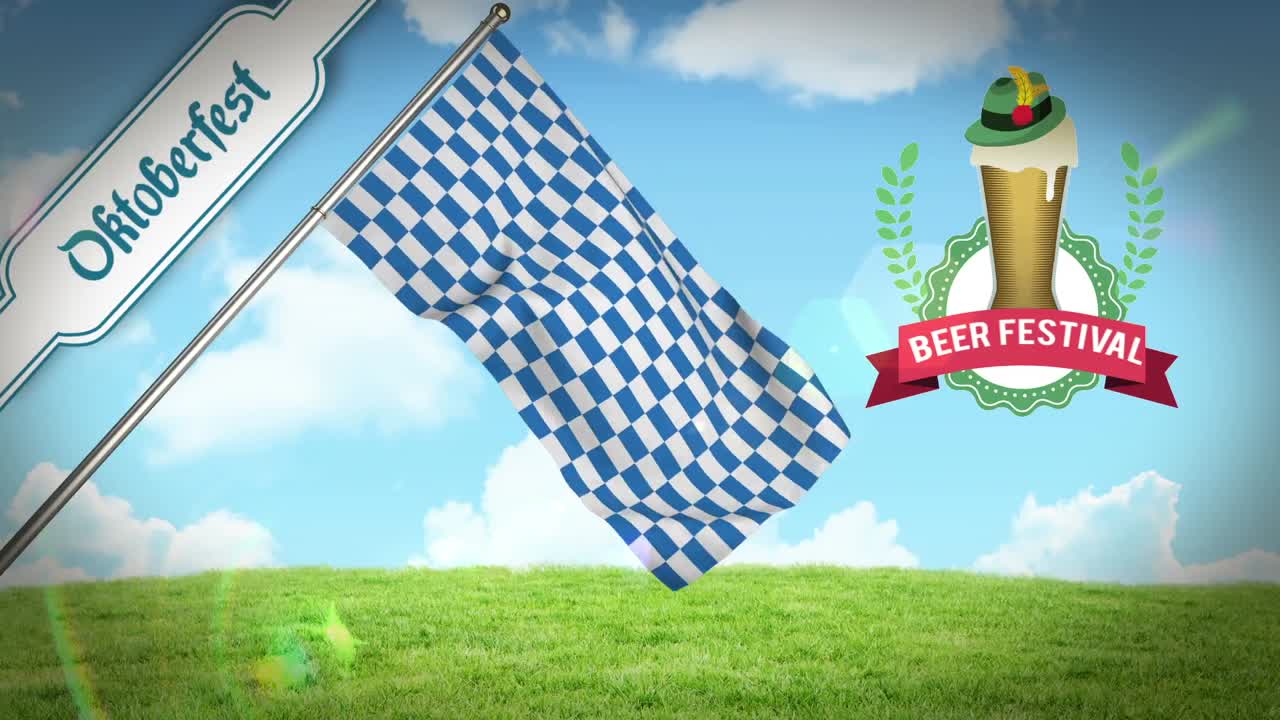 Digitalt genereret oktoberfestflag, der vajer